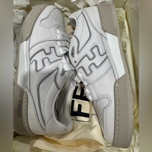Fendi Match FF-apliqué Leather Sneakers